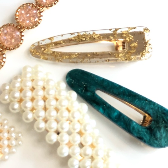 Pearl Acrylic Hair Barrette Clips Hair Accessories - Picture 6 of 10